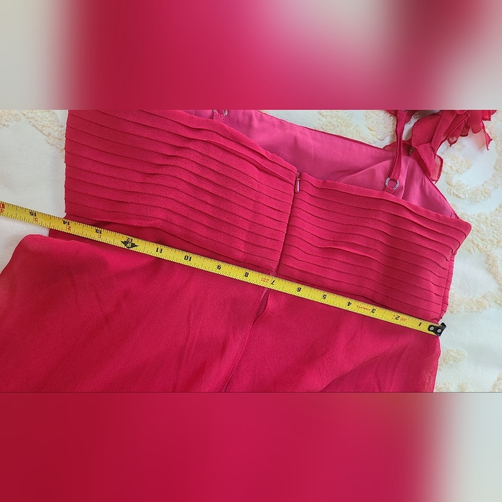 BCBG Maxazria 100% Silk Crimson Red Dress - Picture 10 of 15